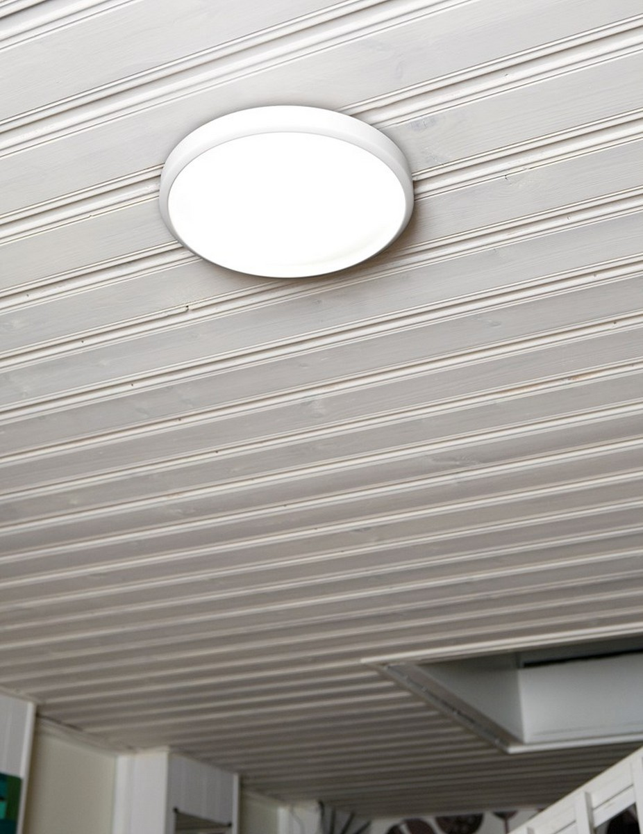 Slim plafond D280 mattvit LED 12W dimbar