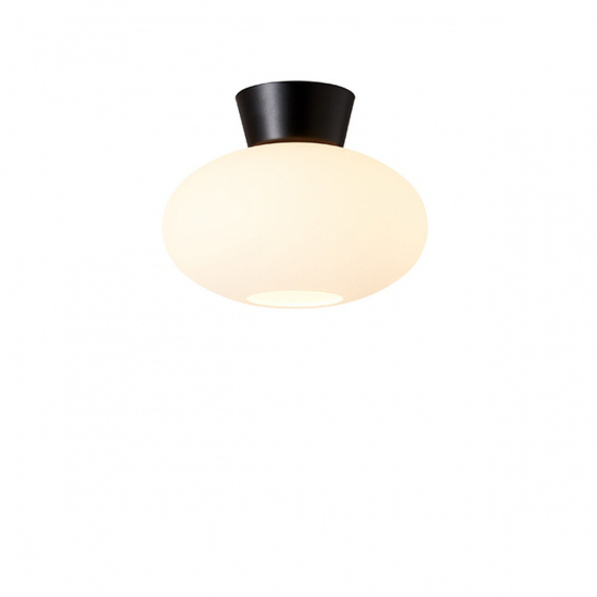 Bullo plafond D270 mattsvart/opalglas E27