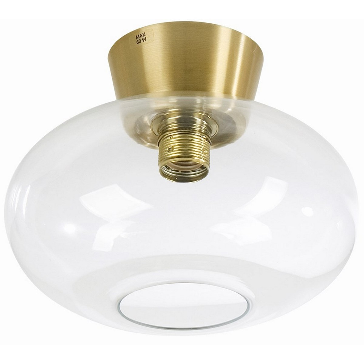 Bullo plafond D270 m�ssing/klarglas E27