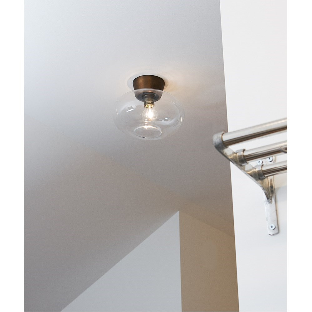 Bullo plafond D270 oxid/klarglas E27