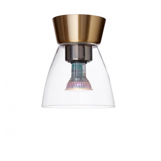 Bizzo plafond D165 m�ssing/klarglas E27 