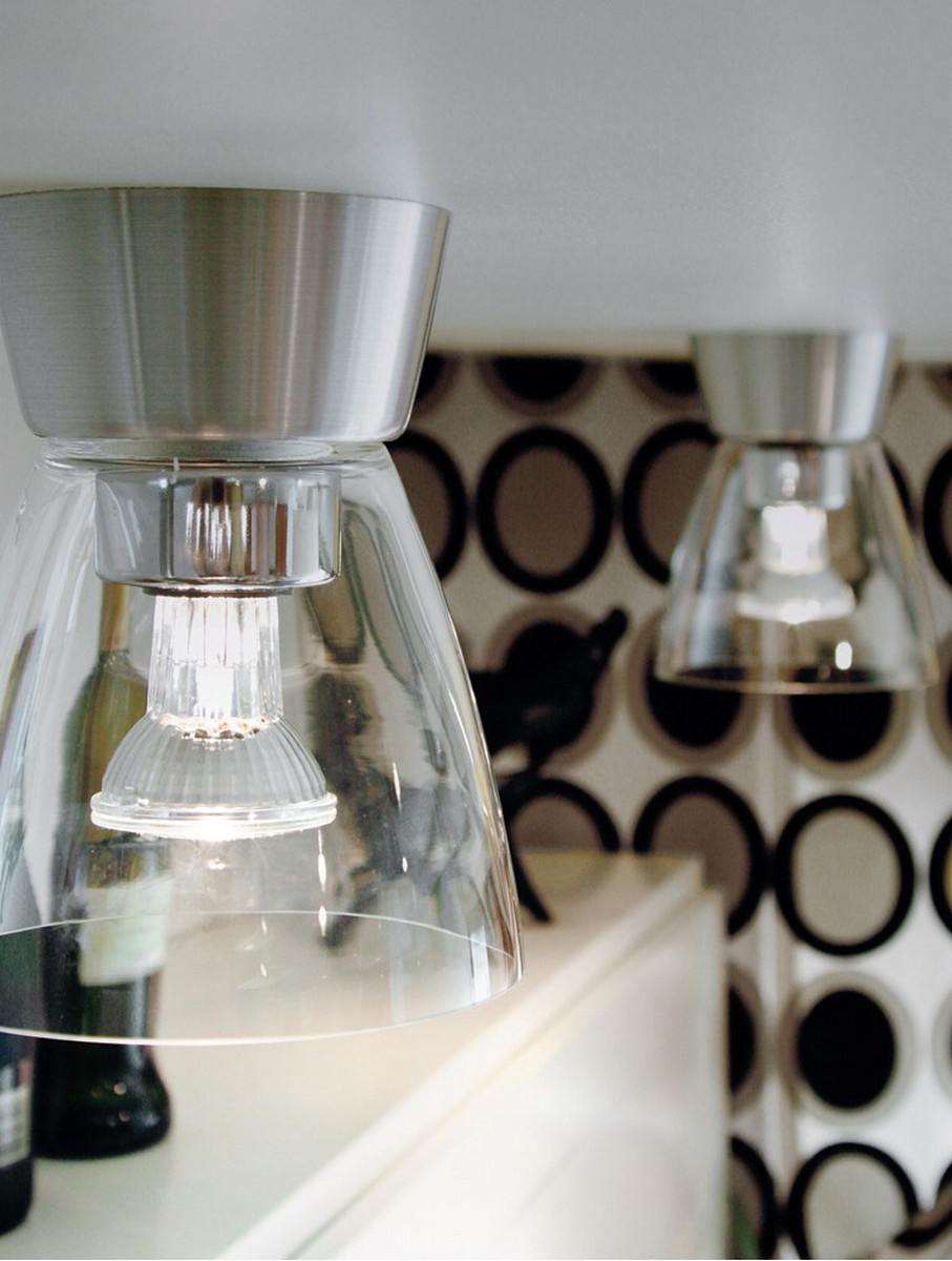 Bizzo plafond D165 m�ssing/klarglas E27 