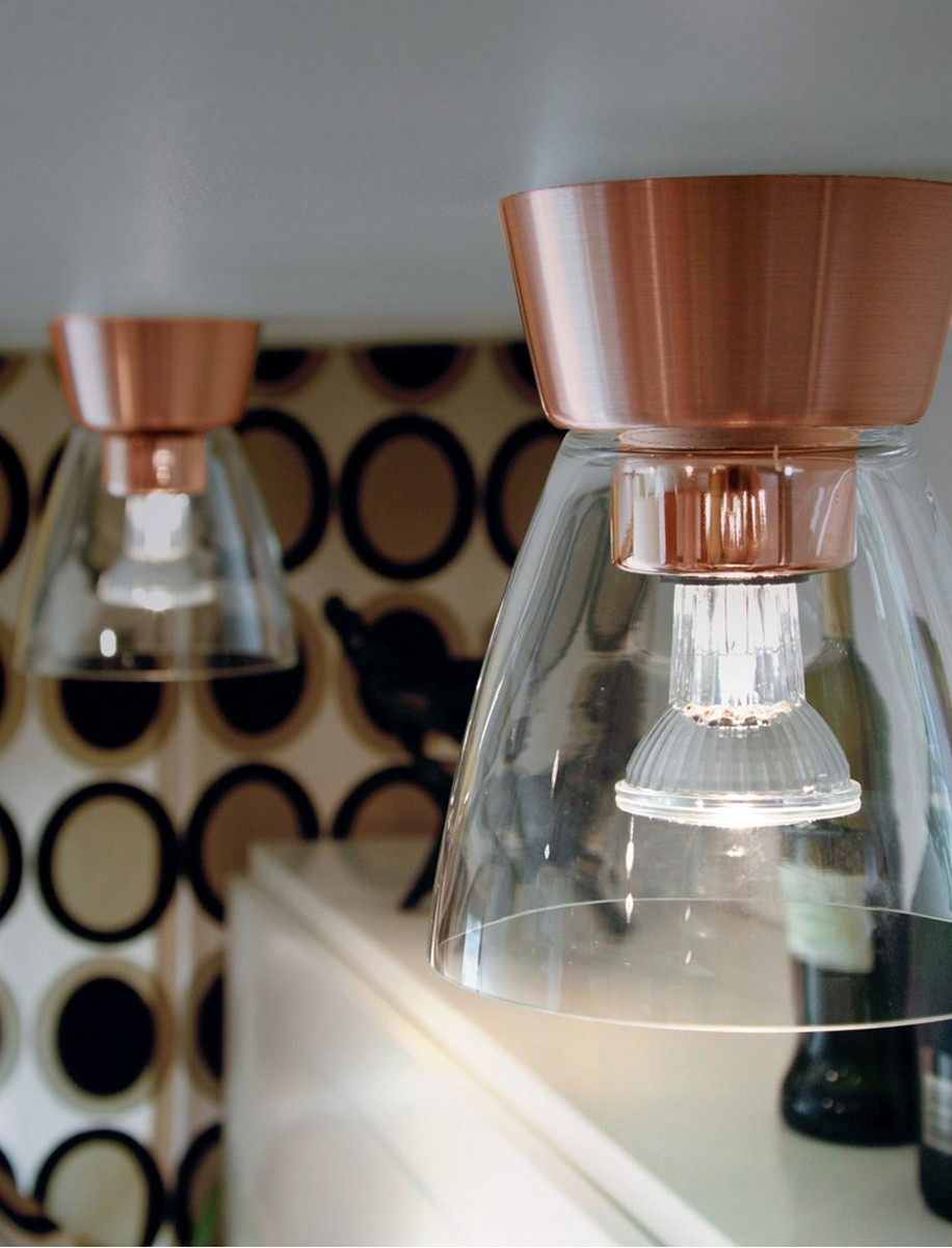 Bizzo plafond D165 m�ssing/klarglas E27 