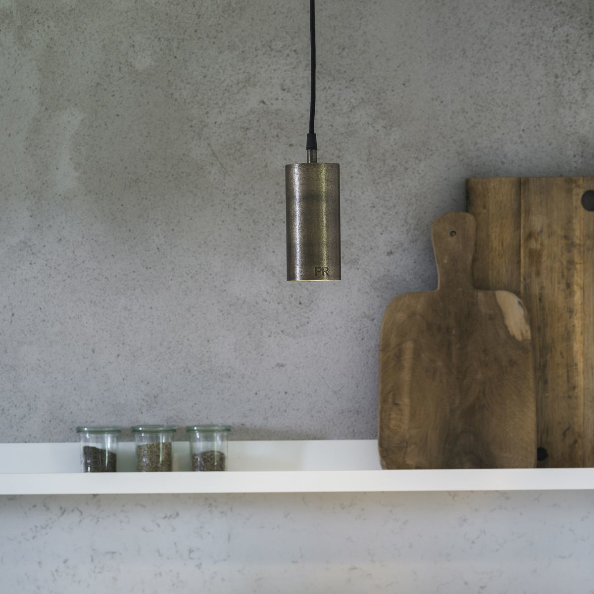 Ample F�nsterlampa, Beaten Gold 15cm