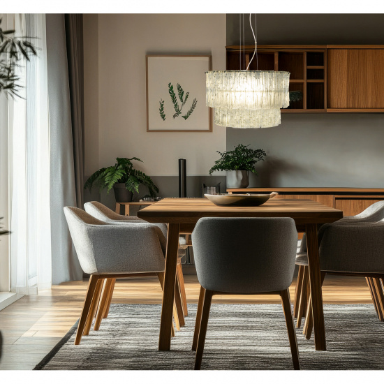 ABELONE Taklampa, Klar/Krom