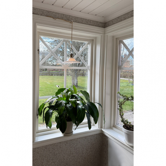 SILVIA F�nsterlampa, Antik / Vit