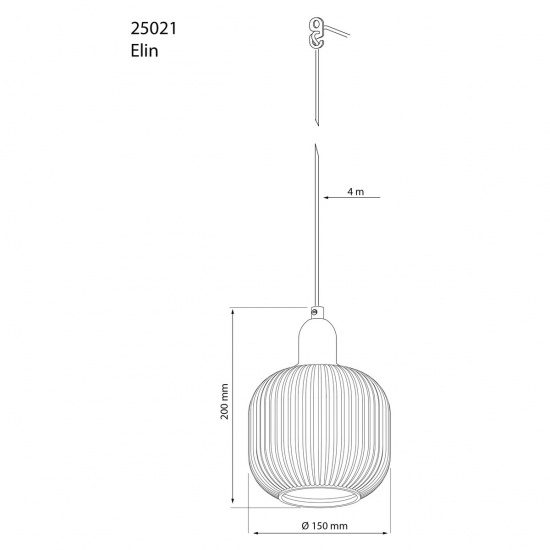 ELIN F�nsterlampa Stor, Svart/Vit