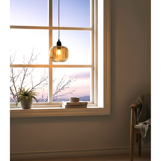 ELIN F�nsterlampa Stor, Svart/Brun