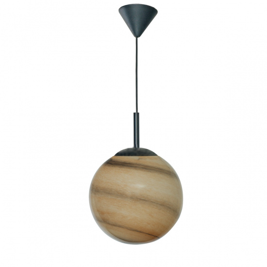 GALAXY Taklampa Diam 30cm, Svart/Brunm�nstrad