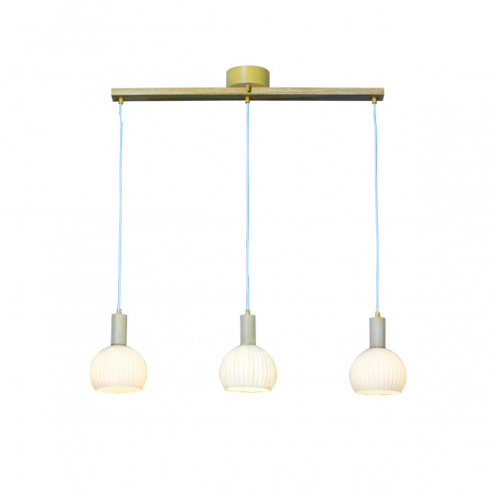 LAPPONIA Taklampa 3-l�gig rak, Vitoljat tr�/Vit