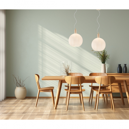 LAPPONIA Taklampa 35cm, Vitoljat tr�/vit