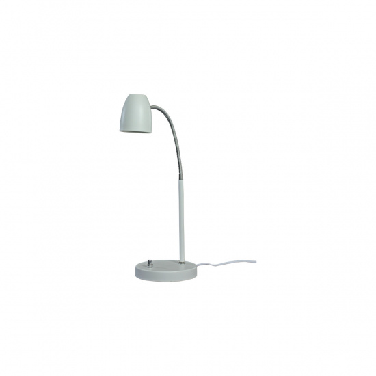 SANDNES Bordlampa, Vit/Krom