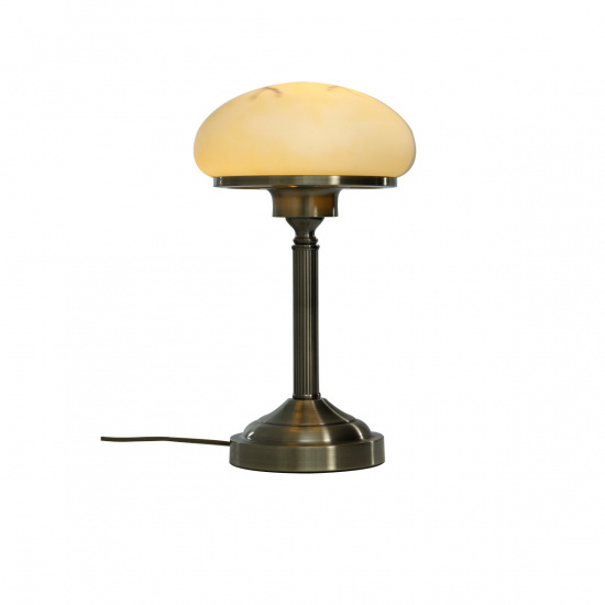 AUGUST Bordlampa, Antik/Beige H=38