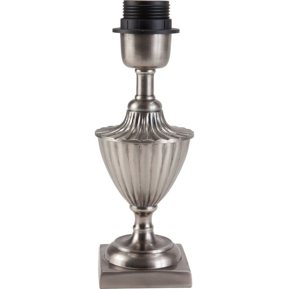 Pollino Lampfot, Antiksilver 24cm