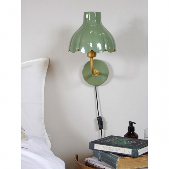 WELLS V�gglampa - Mossa/Guld - Diam 21cm