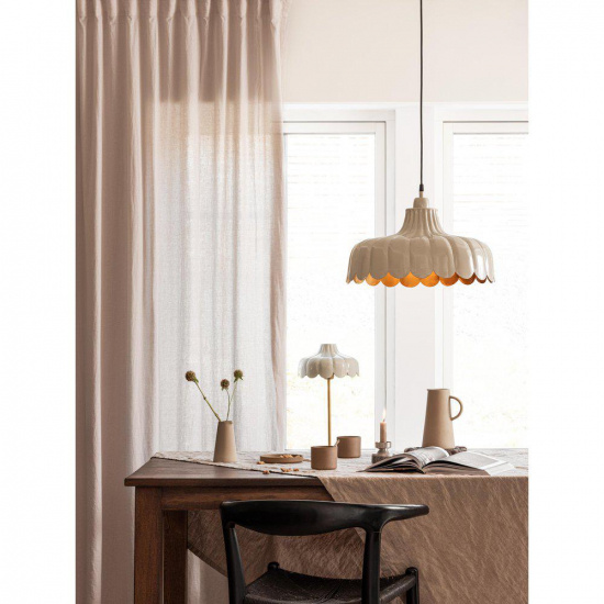 Wells taklampa, Beige/guld 43cm