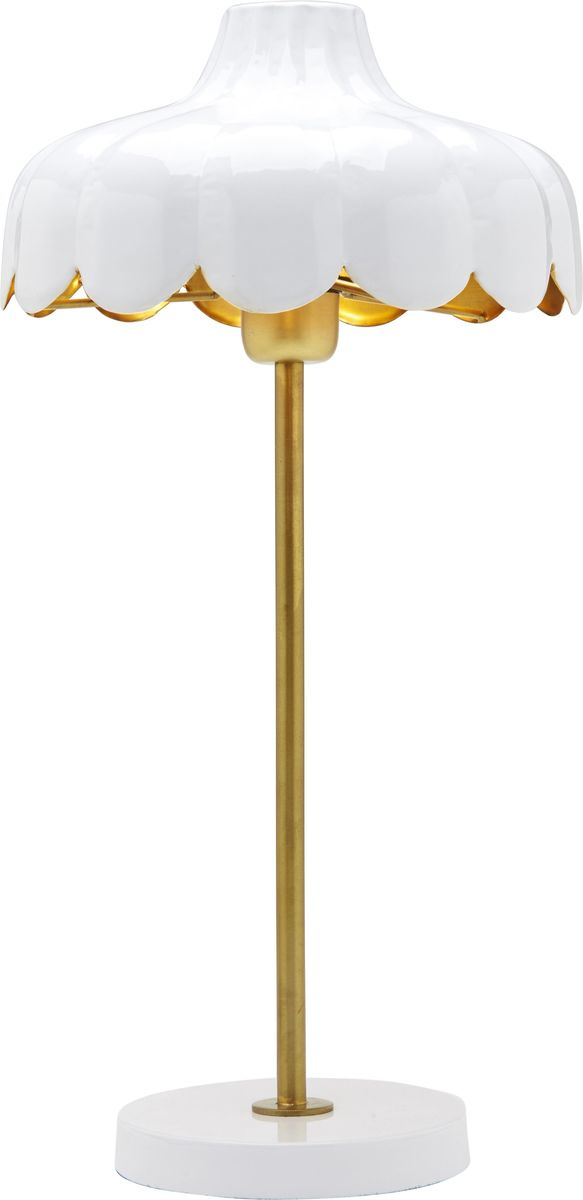 Wells bordslampa, Vit/guld 50cm