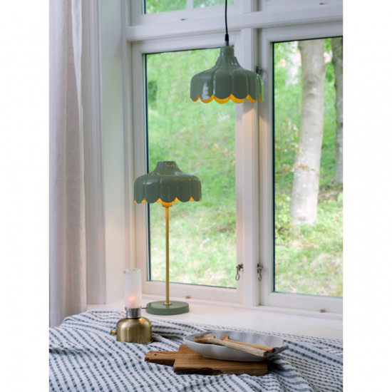 WELLS Bordlampa - Mossa/Guld - H�jd 50cm