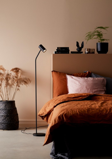 Tyson floor lamp black structure GU10