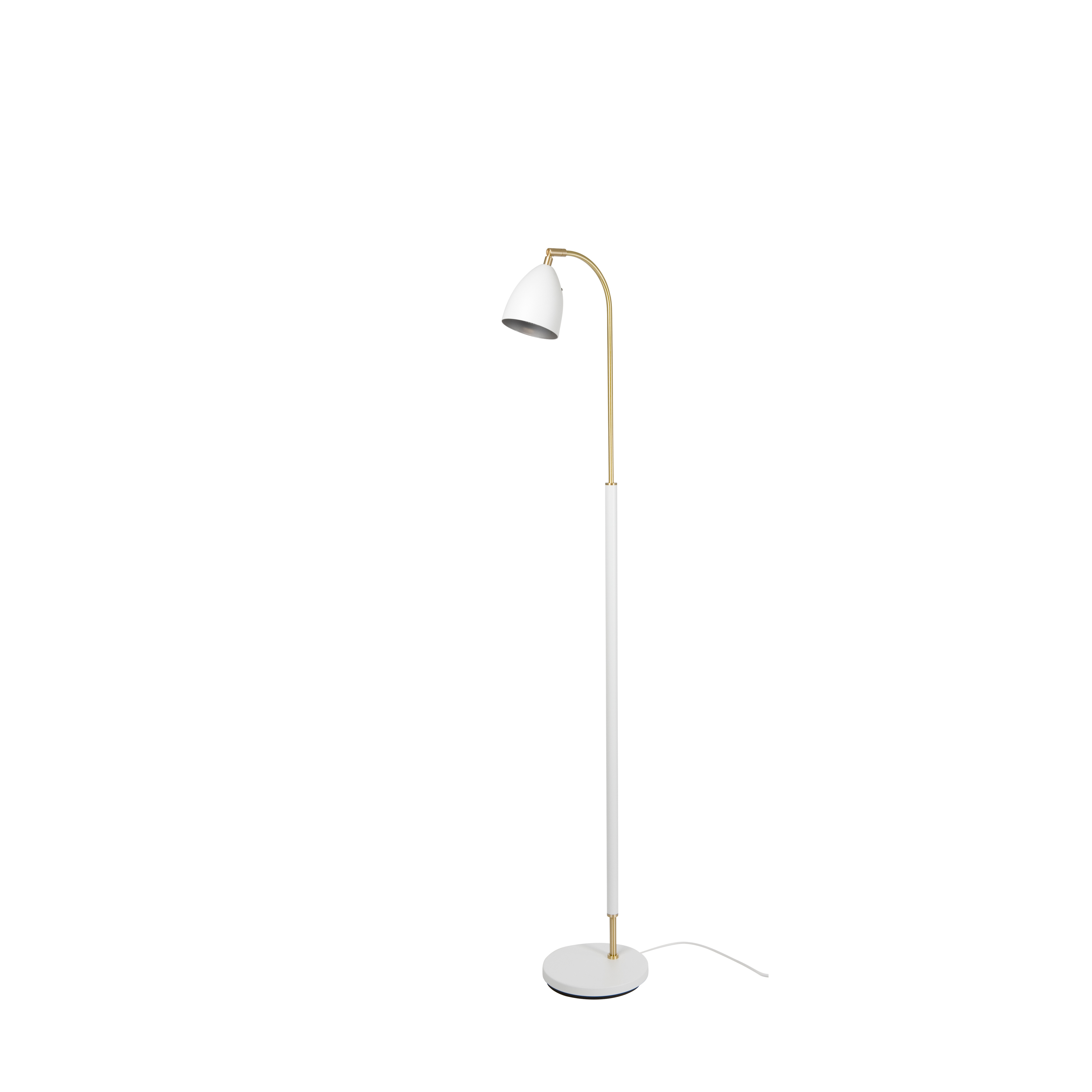 Deluxe golvlampa vit/m�ssing MR16