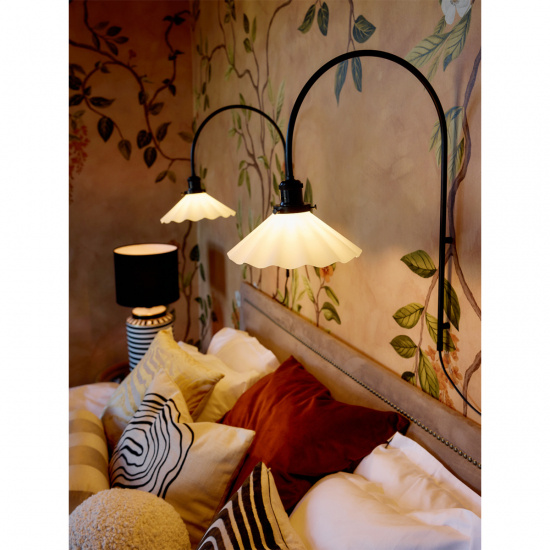 August V�gglampa, Opal Veckad 25cm