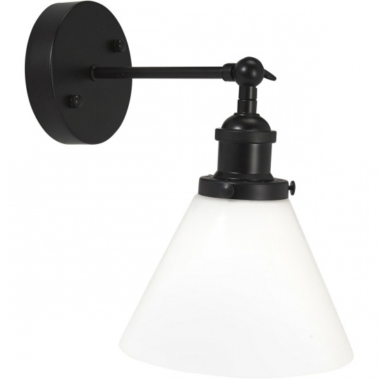 Lambda v�gglampa, Svart, Opal 18cm