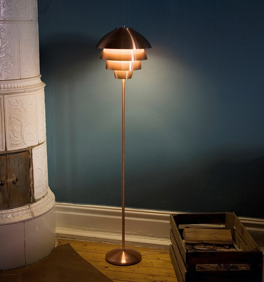 Valencia golvlampa D320 mattvit E27 