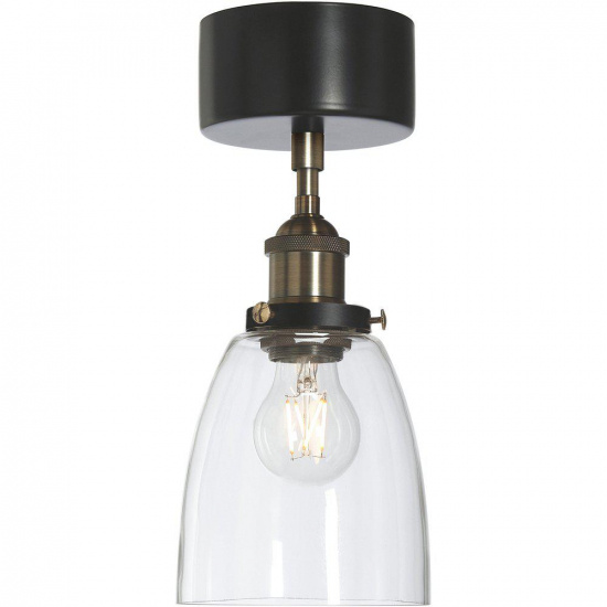 Rock taklampa, Svart/m�ss Klar 14cm