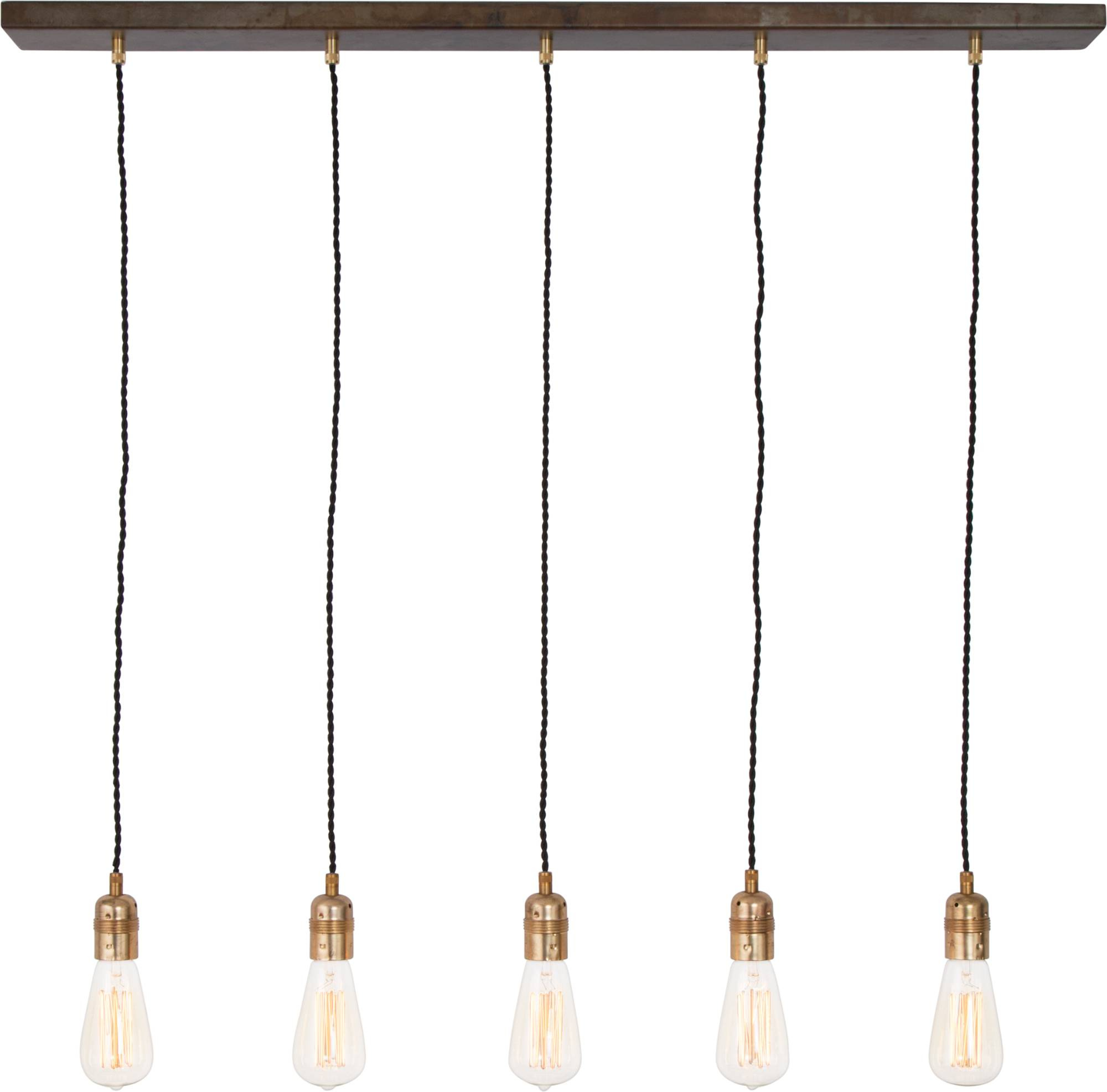 Taklampa Raad 5-L�g J�rnoxid/R�m�ss