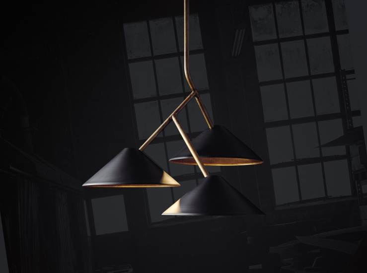 Taklampa GRENVERK SVART 3-L�G