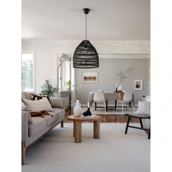 Maja Taklampa, Wicker Black 45cm