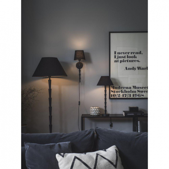 Chloe lampfot, Matt svart 48cm