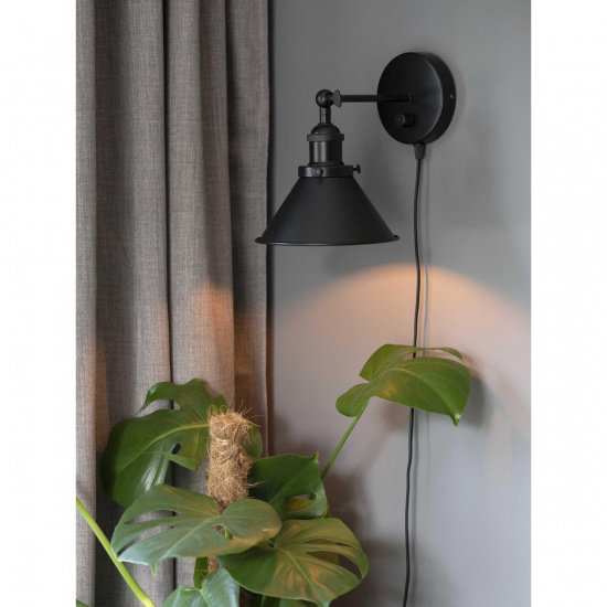 Anton v�gglampa, Svart 18cm, dimbar