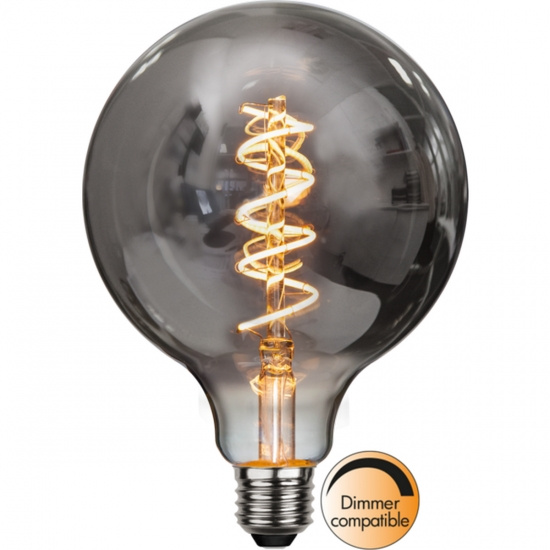 LED-lampa E27 G125 Decoled Spiral Smoke