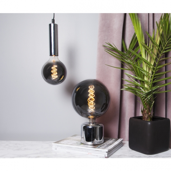 LED-lampa E27 G125 Decoled Spiral Smoke