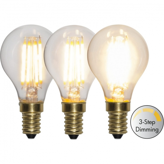 LED-lampa E14 P45 Soft Glow 3-step memory