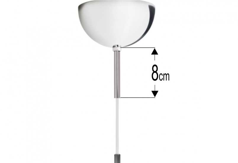 Taklampa GLOB KROM/VIT MATT          D 300