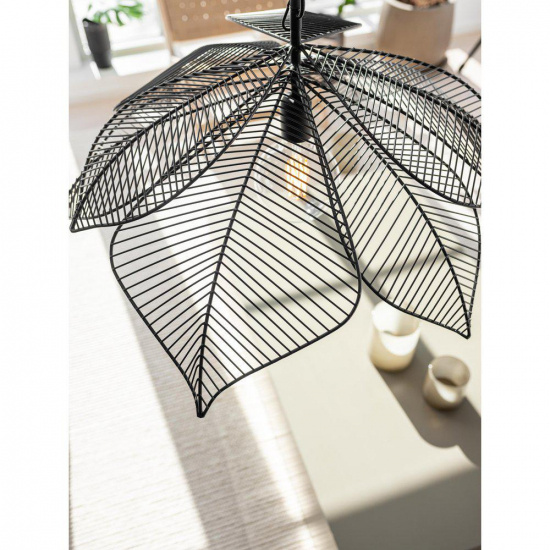 Elm taklampa, Svart 70cm