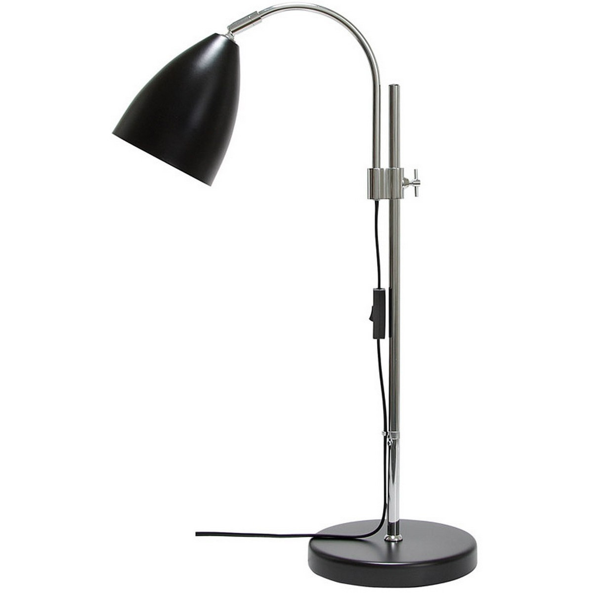 Sway table lamp black/chrome E27 H:510mm