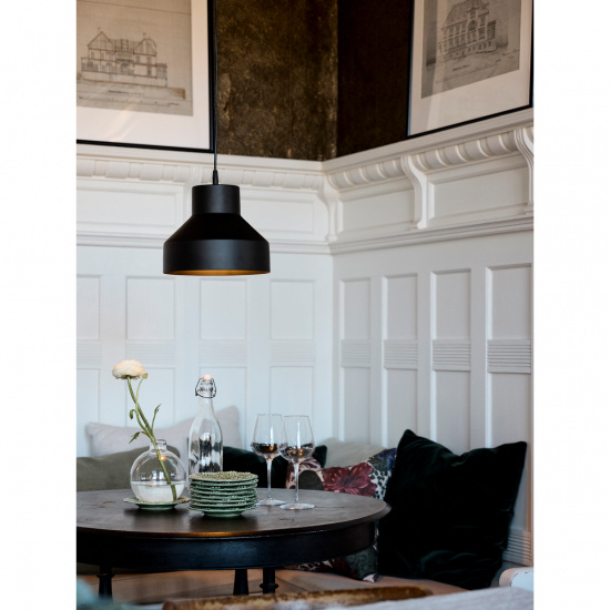 Solo taklampa, Matt svart 26cm