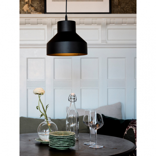 Solo taklampa, Matt svart 26cm