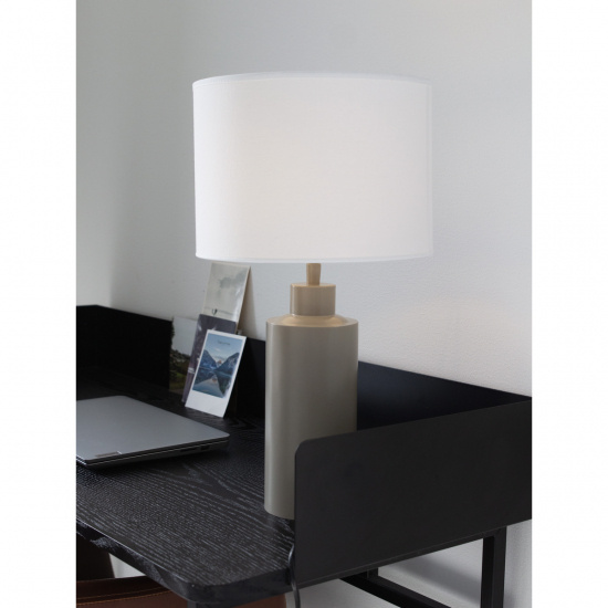 SOLO Bordlampa Mattbeige 46cm Inkl sk�rm