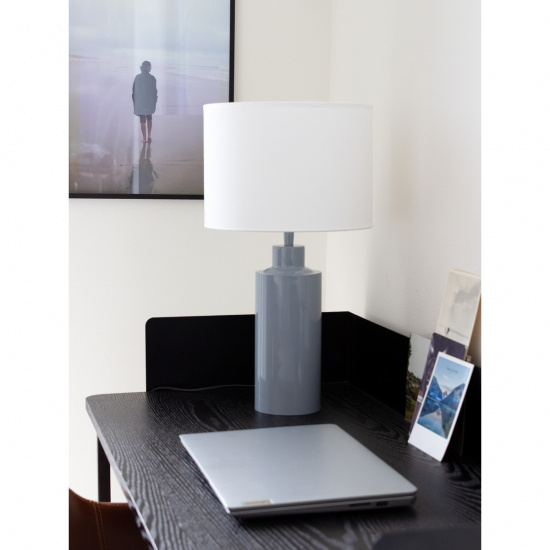 SOLO Lampfot, Blank Denim, 32cm, Exkl sk�rm