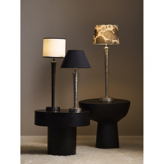 Bob lampfot, Svart nickel 53 cm