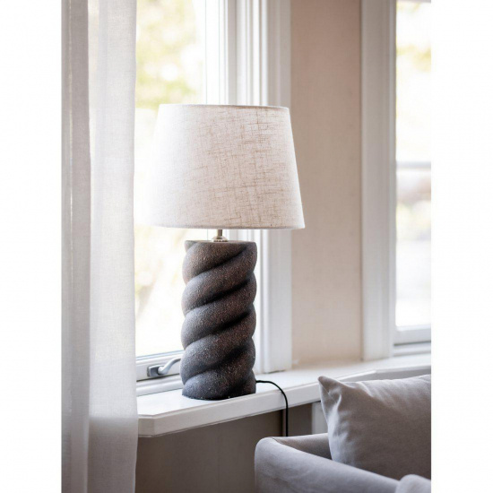 Spin lampfot - Brun 41cm