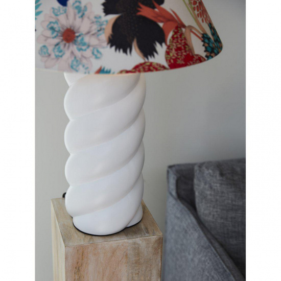 Spin lampfot, Vit 41cm