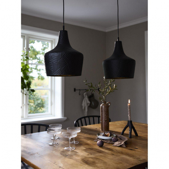 Ribble taklampa, Matt svart 25cm