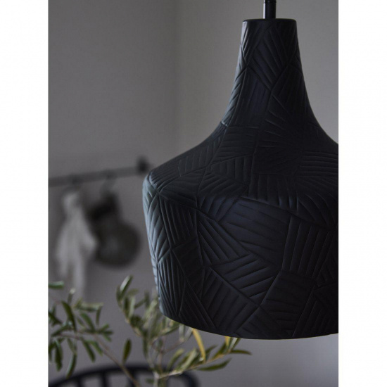 Ribble taklampa, Matt svart 25cm