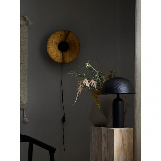 Ribble v�gglampa, Matt svart 35cm