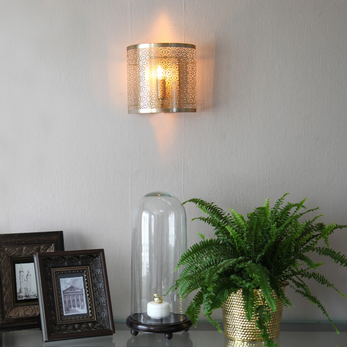 Hermine v�gglampa H21cm matt m�ssing